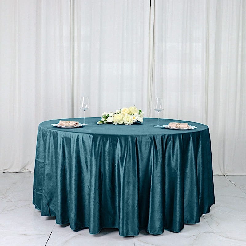 120 in Round Premium Velvet Tablecloth