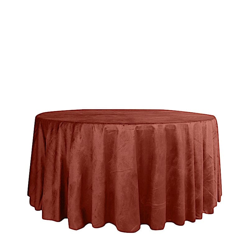 120 in Round Premium Velvet Tablecloth