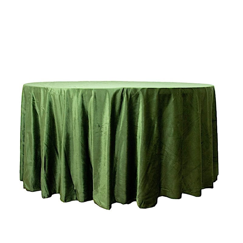 120 in Round Premium Velvet Tablecloth