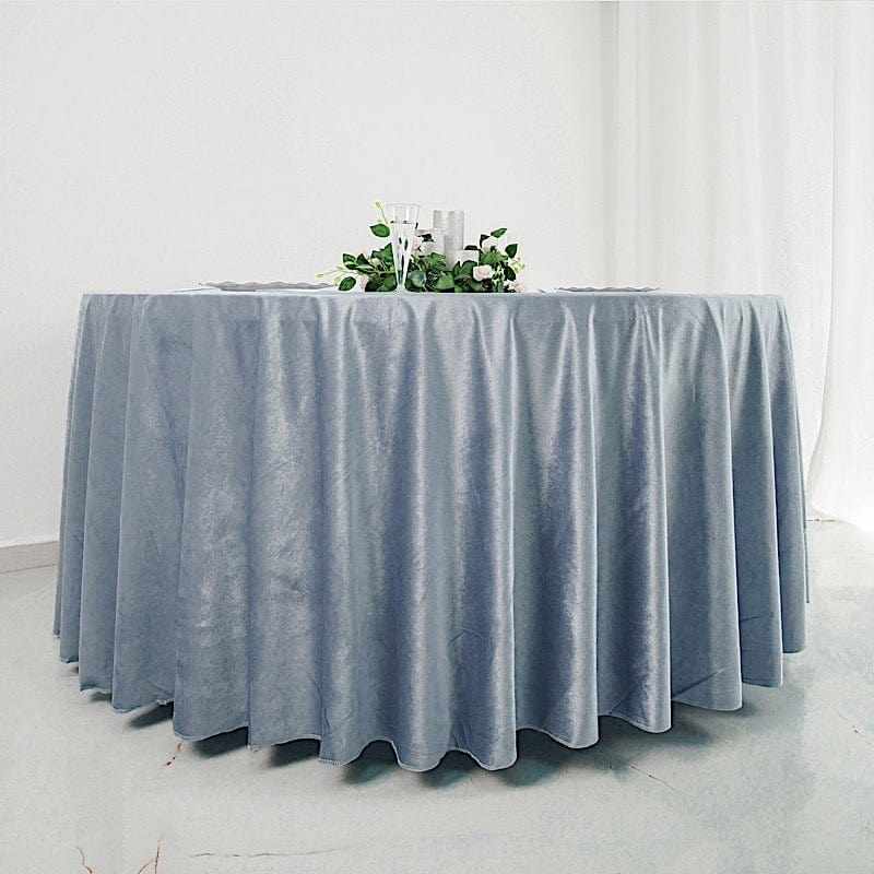 120 in Round Premium Velvet Tablecloth