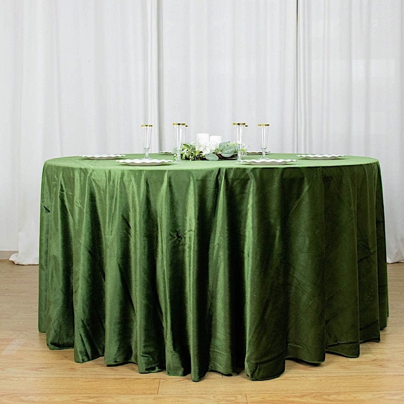 120 in Round Premium Velvet Tablecloth