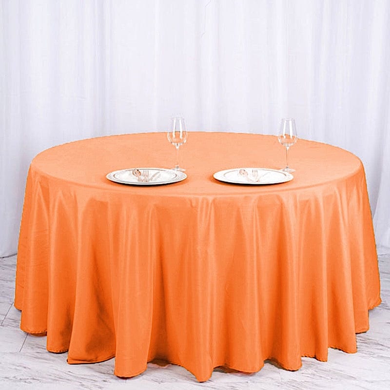 120 inch Willow Green Polyester Round Tablecloth