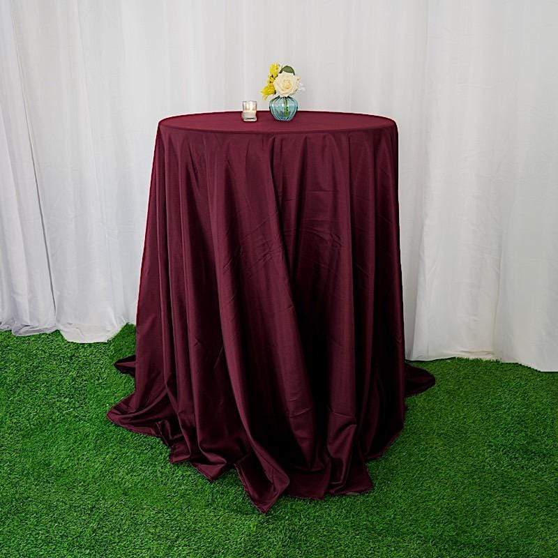 120 inch Royal Blue Polyester Round Tablecloth