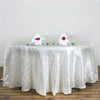 120" Round Tablecloth Pintuck - Ivory