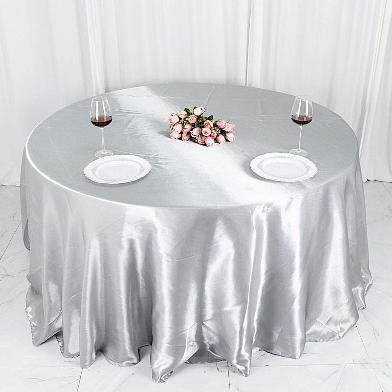 132 in Satin Round Tablecloth
