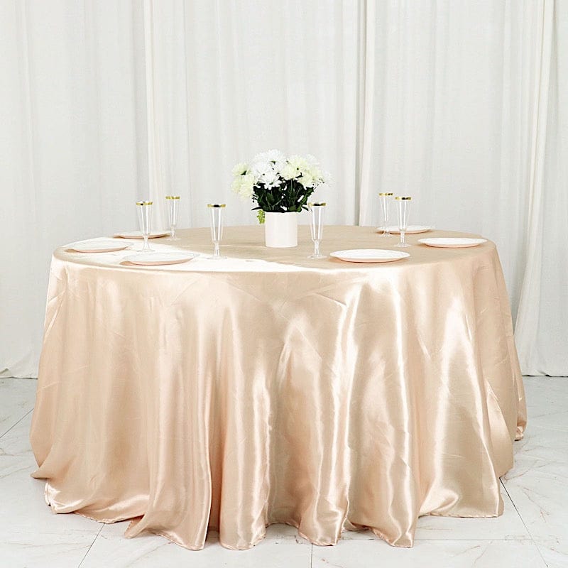 BalsaCircle 120 Dusty Rose Round Polyester Tablecloth Wedding Table Linens  