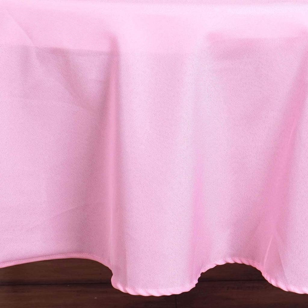 90 in Ivory Polyester Round Tablecloth Party Supplies Wedding Linens