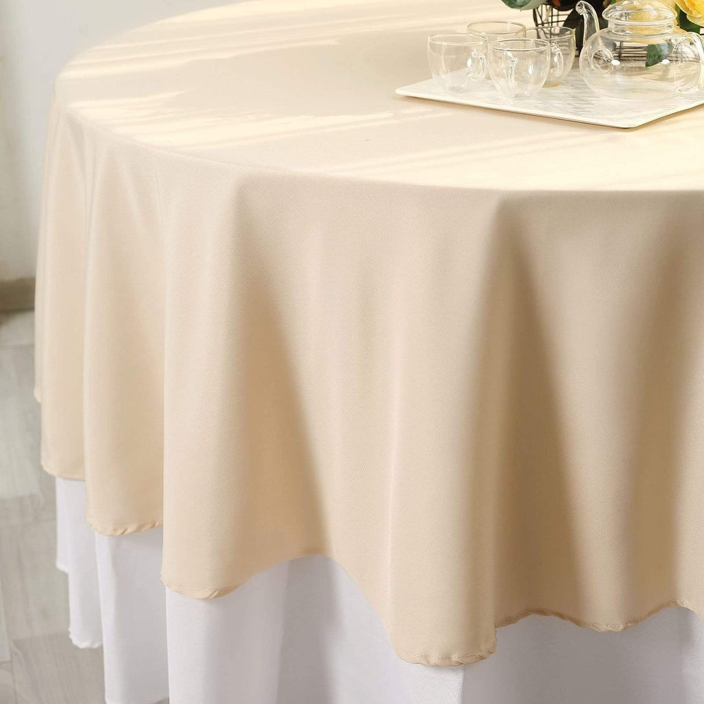 90 inch Royal Blue Polyester Round Tablecloth