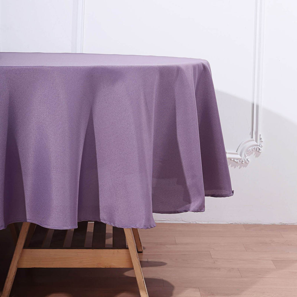 90 inch Willow Green Polyester Round Tablecloth