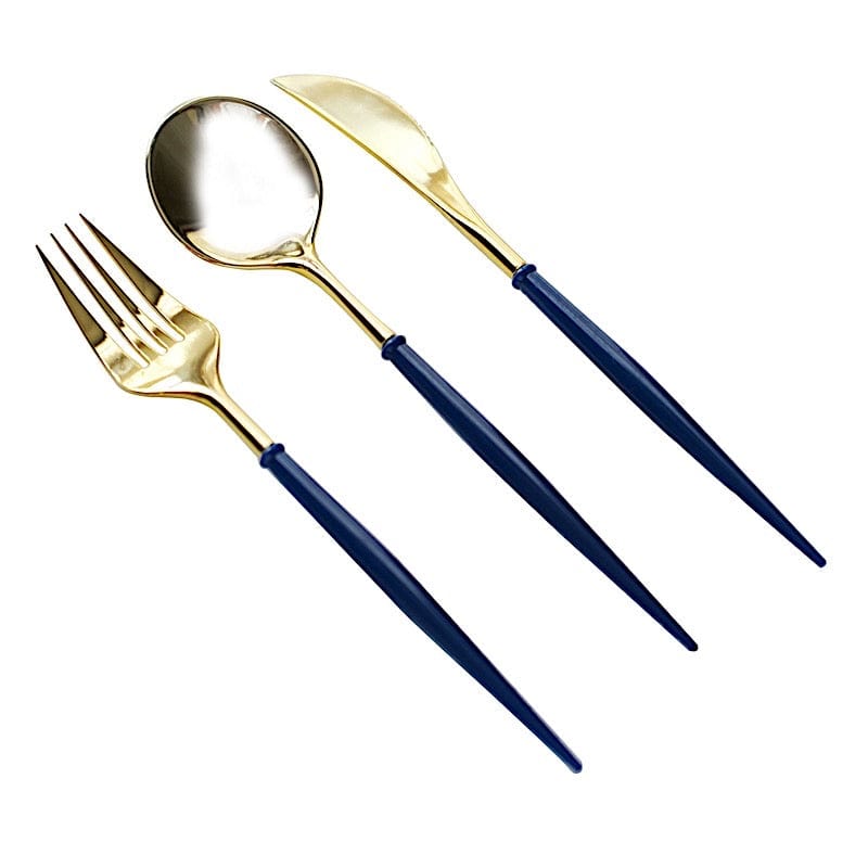 24 Disposable Plastic Cutlery Spoon Fork and Knife Set