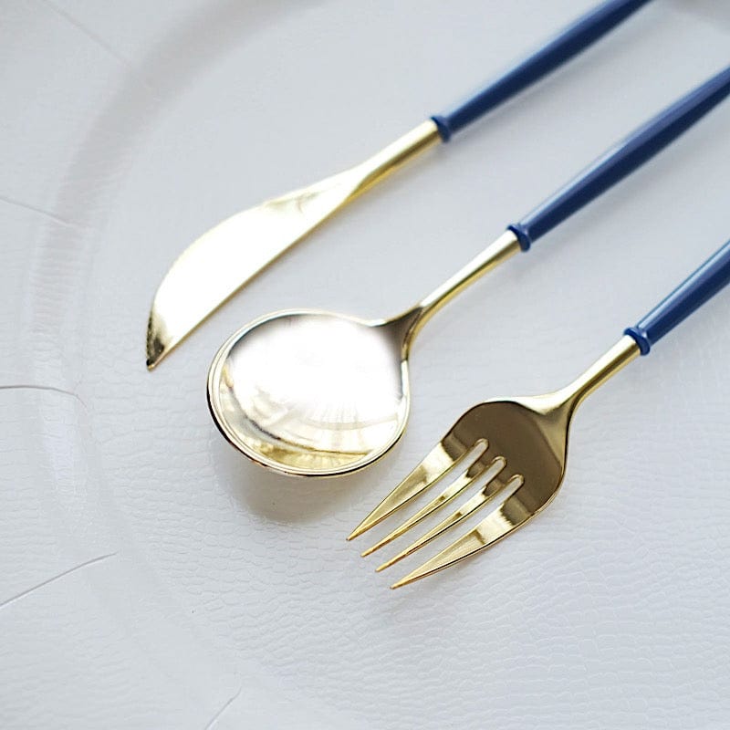 24 Disposable Plastic Cutlery Spoon Fork and Knife Set