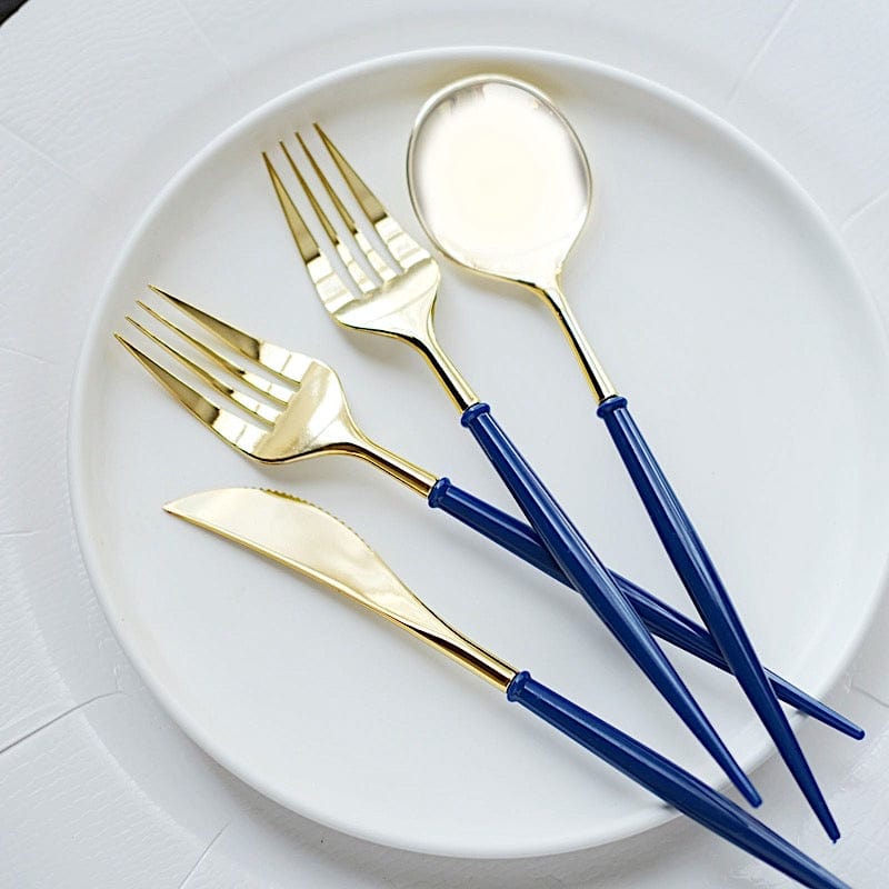 24 Disposable Plastic Cutlery Spoon Fork and Knife Set