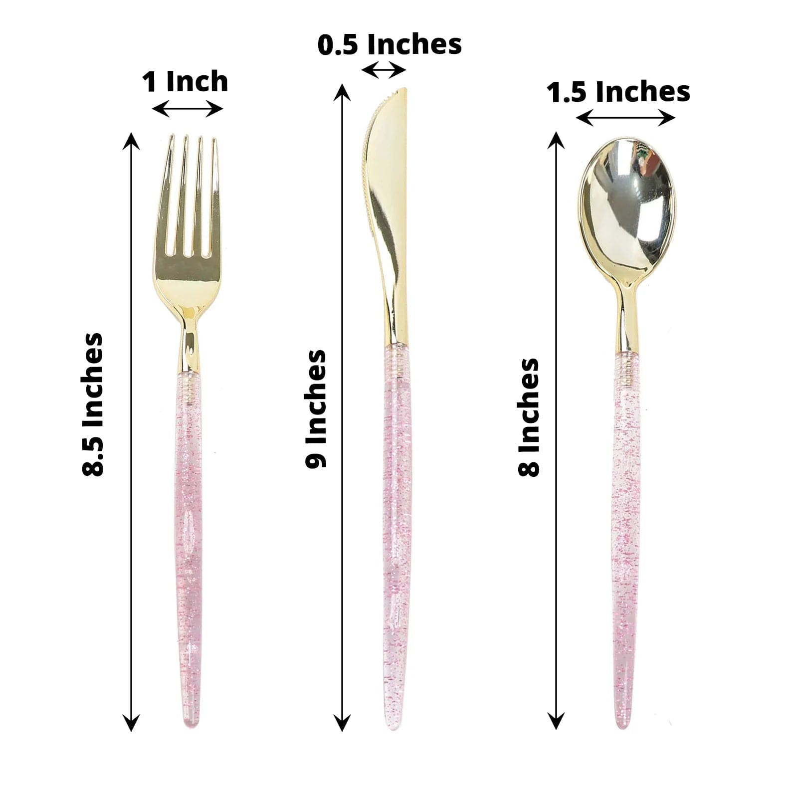 24 Disposable Plastic Cutlery Spoon Fork and Knife Set