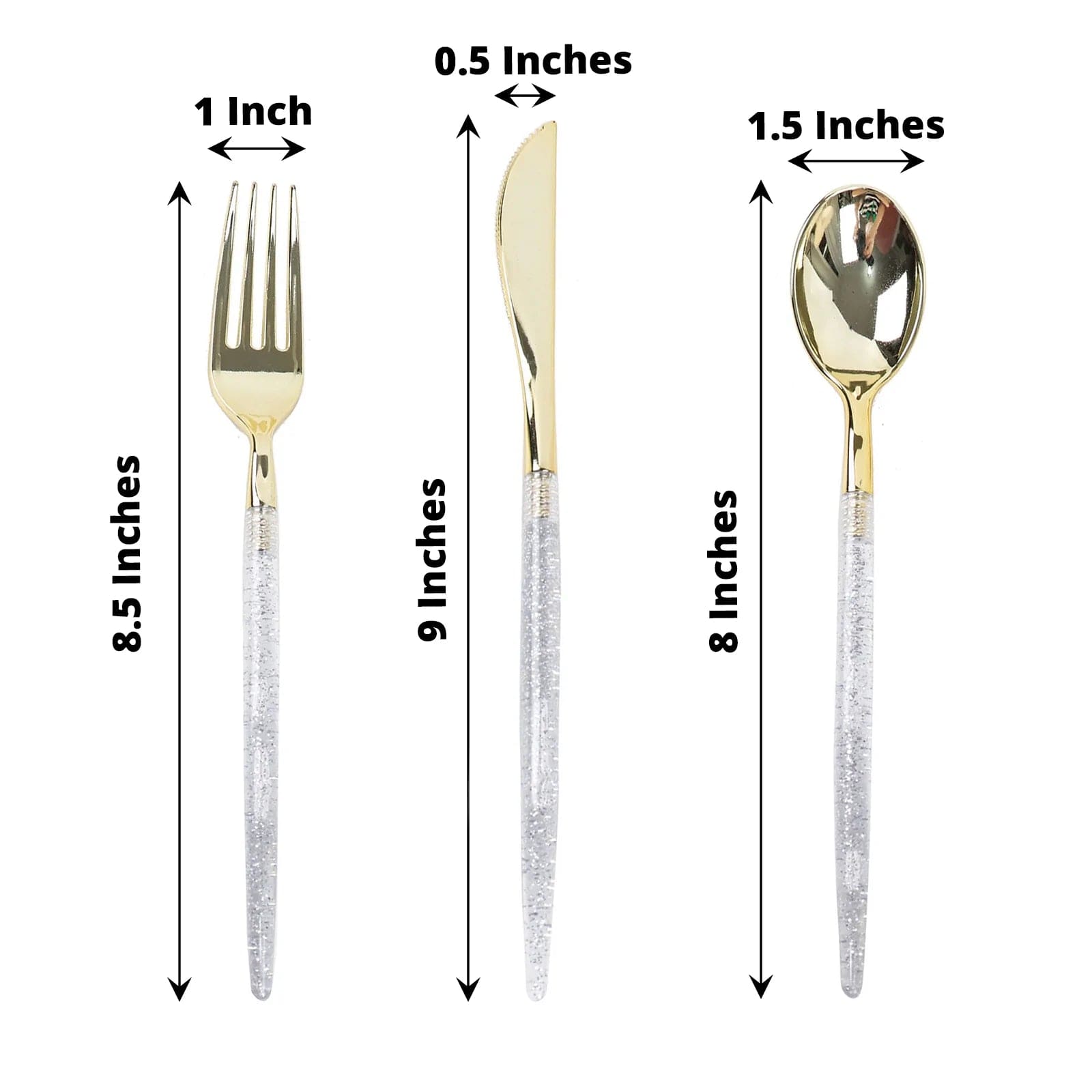 24 Disposable Plastic Cutlery Spoon Fork and Knife Set
