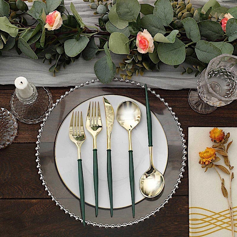 24 Disposable Plastic Cutlery Spoon Fork and Knife Set