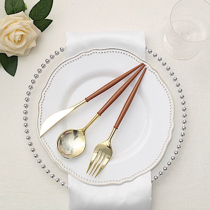 24 Disposable Plastic Cutlery Spoon Fork and Knife Set