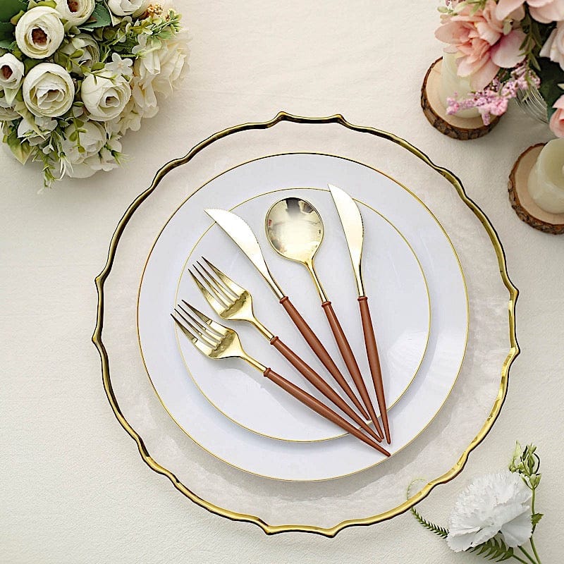 24 Disposable Plastic Cutlery Spoon Fork and Knife Set