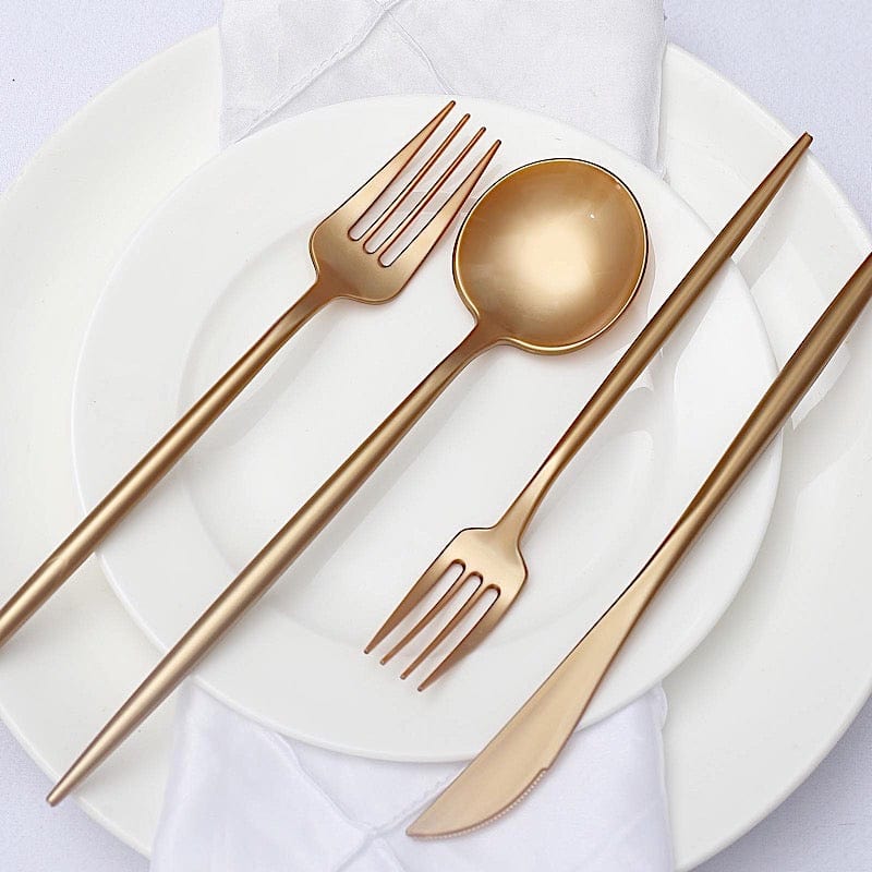 50 Disposable Heavy Duty Plastic Cutlery Spoons Forks and Knives Set