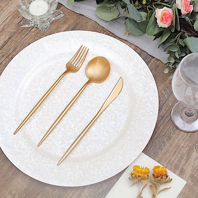 50 Disposable Heavy Duty Plastic Cutlery Spoons Forks and Knives Set