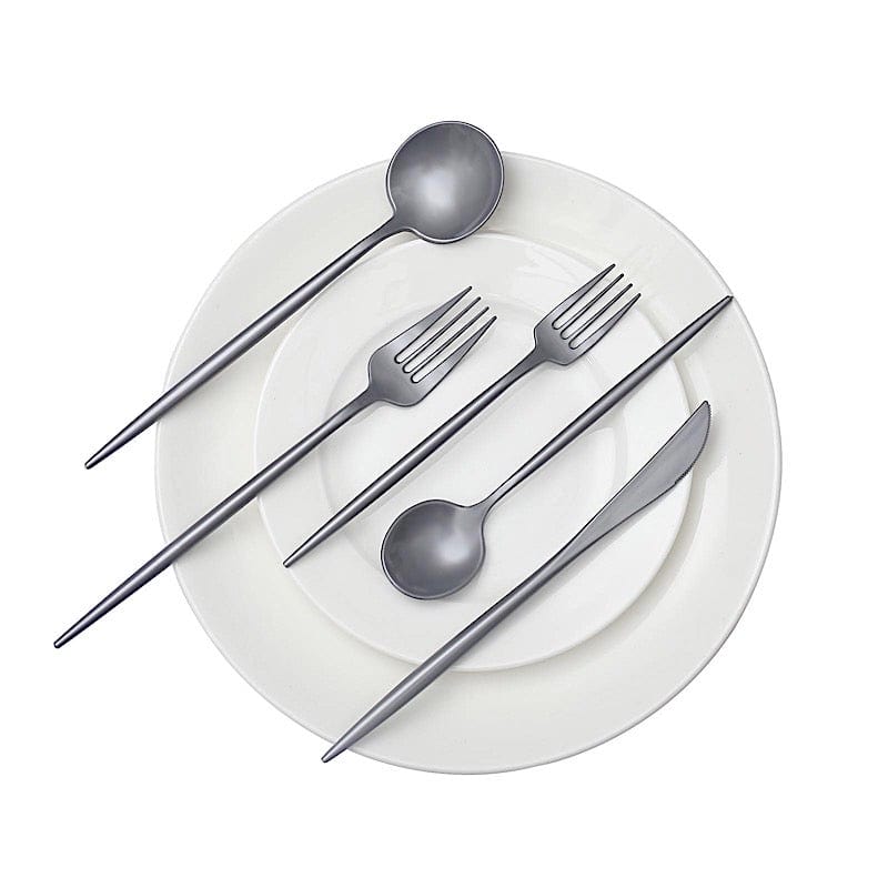 50 Disposable Heavy Duty Plastic Cutlery Spoons Forks and Knives Set