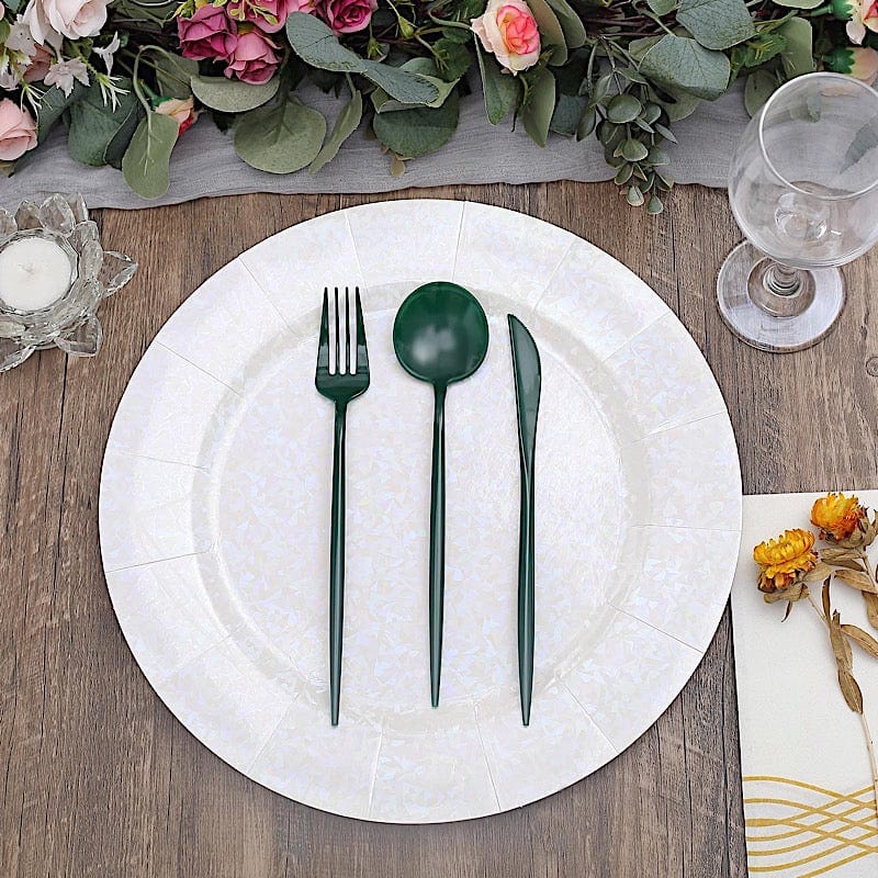 50 Disposable Heavy Duty Plastic Cutlery Spoons Forks and Knives Set