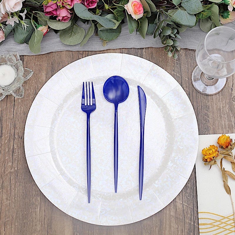 50 Disposable Heavy Duty Plastic Cutlery Spoons Forks and Knives Set