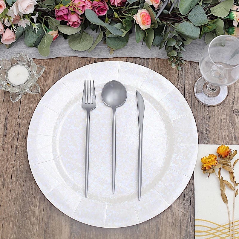 50 Disposable Heavy Duty Plastic Cutlery Spoons Forks and Knives Set