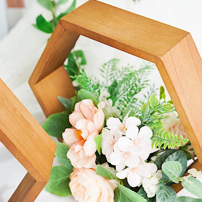 2 9 in Hexagon Geometric Wall Shelves Wood Centerpieces