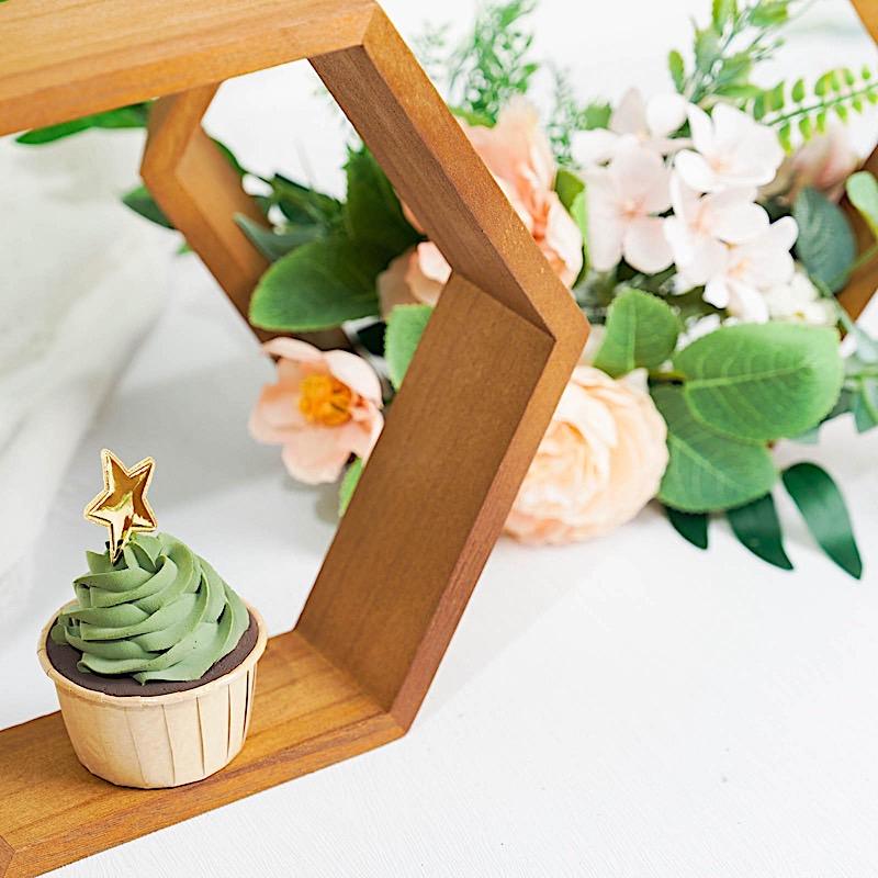 2 9 in Hexagon Geometric Wall Shelves Wood Centerpieces