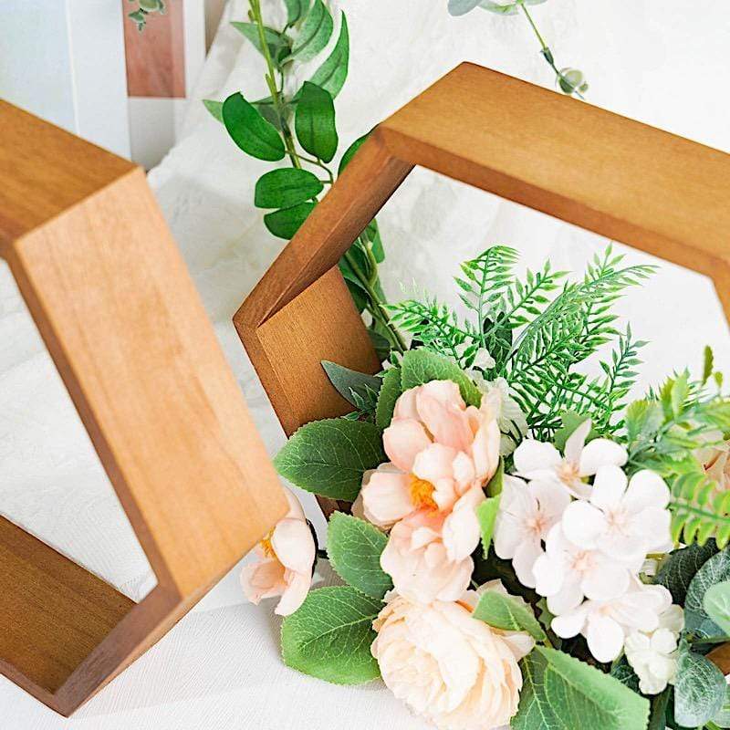 2 9 in Hexagon Geometric Wall Shelves Wood Centerpieces
