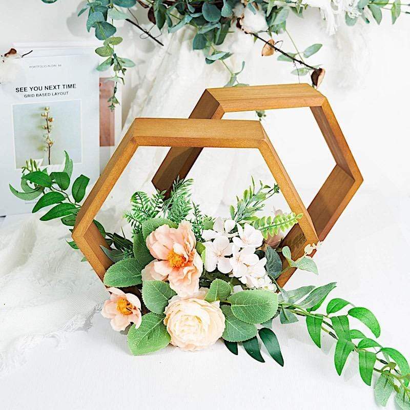 2 9 in Hexagon Geometric Wall Shelves Wood Centerpieces