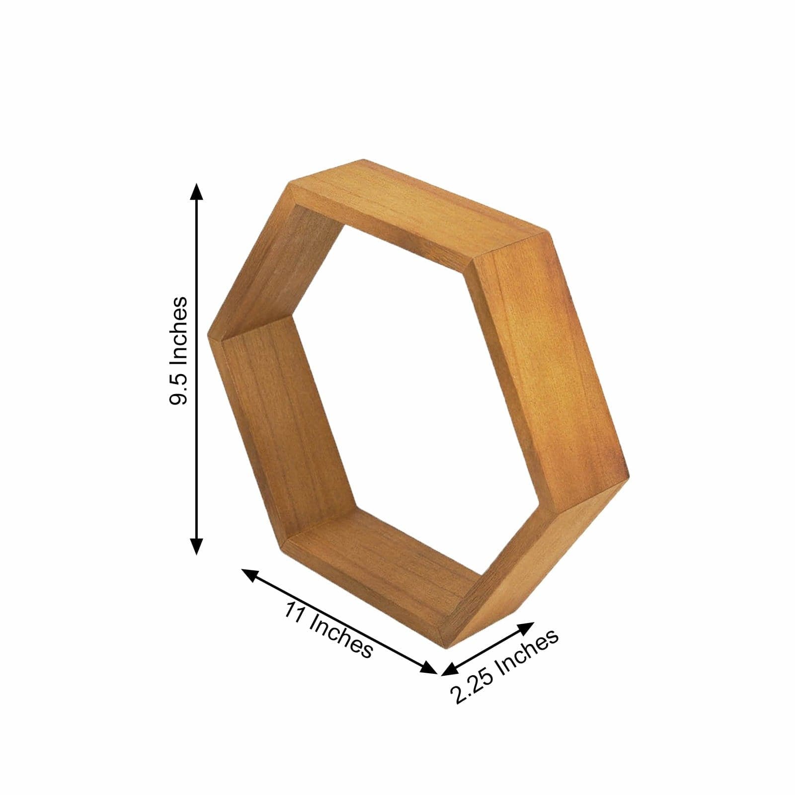 2 9 in Hexagon Geometric Wall Shelves Wood Centerpieces