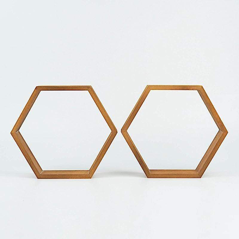 2 9 in Hexagon Geometric Wall Shelves Wood Centerpieces