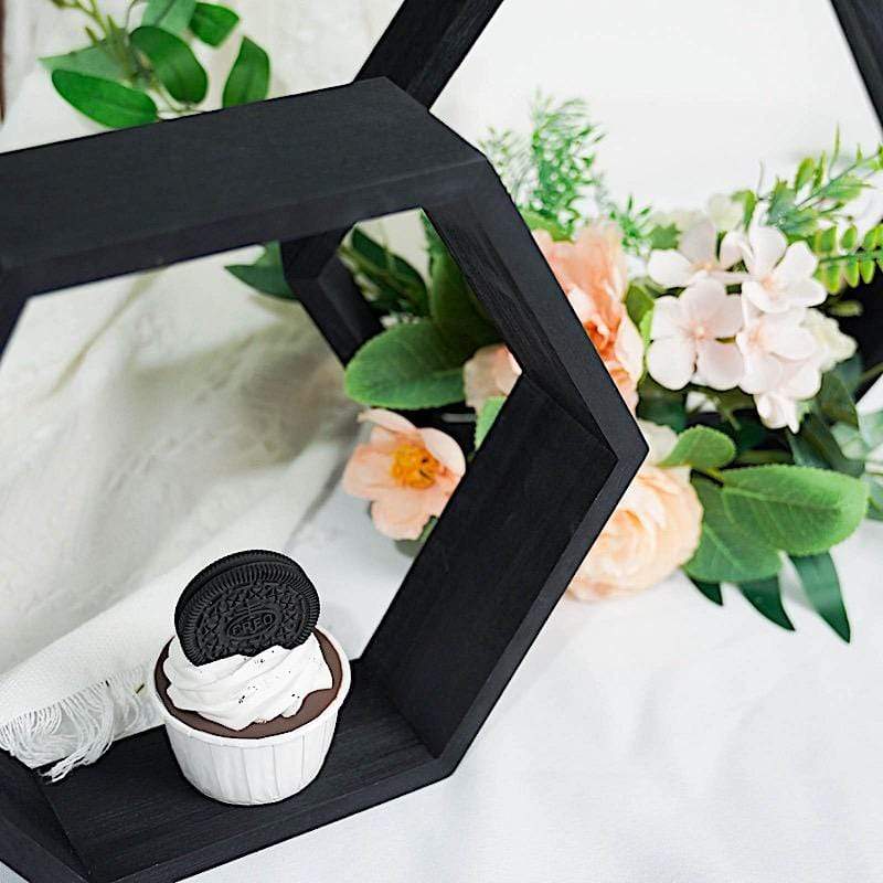 2 9 in Hexagon Geometric Wall Shelves Wood Centerpieces