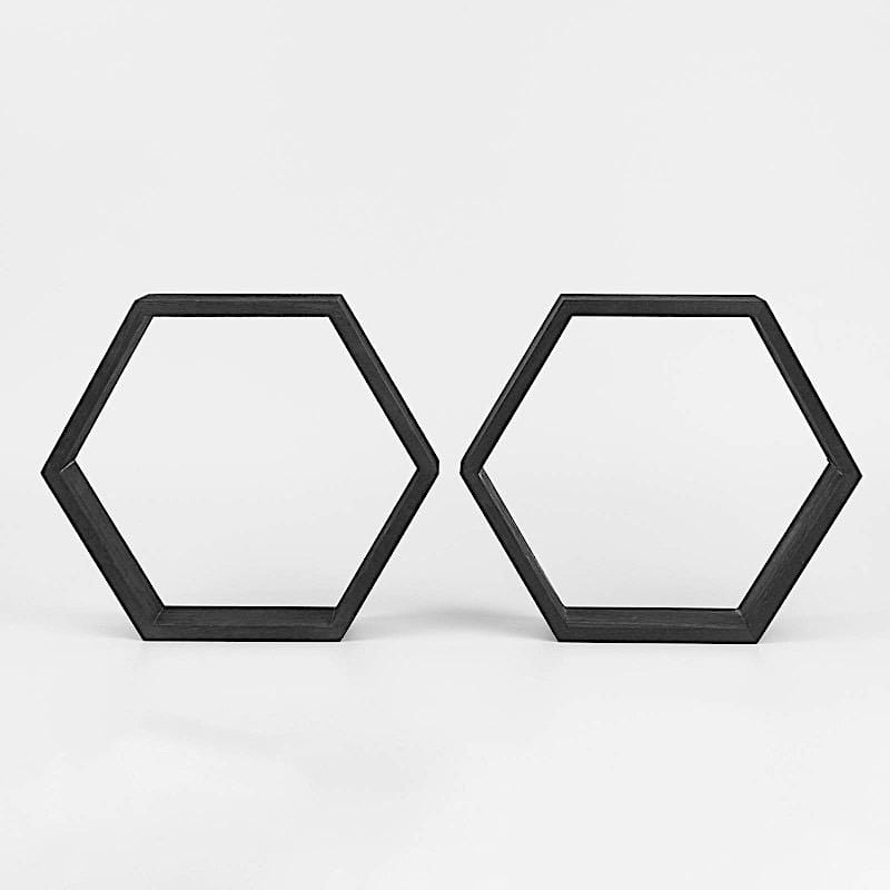 2 9 in Hexagon Geometric Wall Shelves Wood Centerpieces