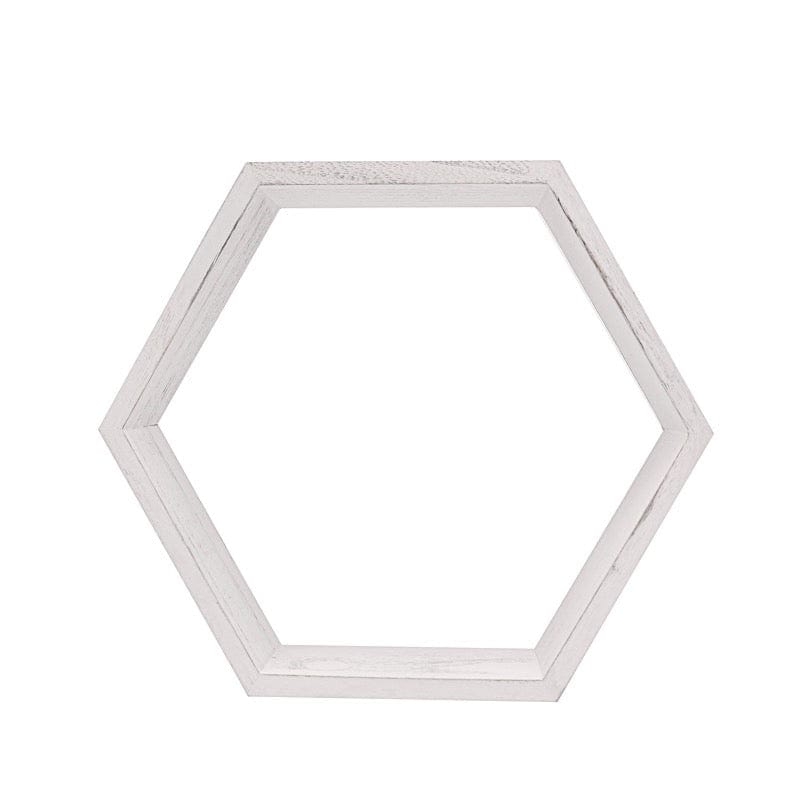 2 9 in Hexagon Geometric Wall Shelves Wood Centerpieces