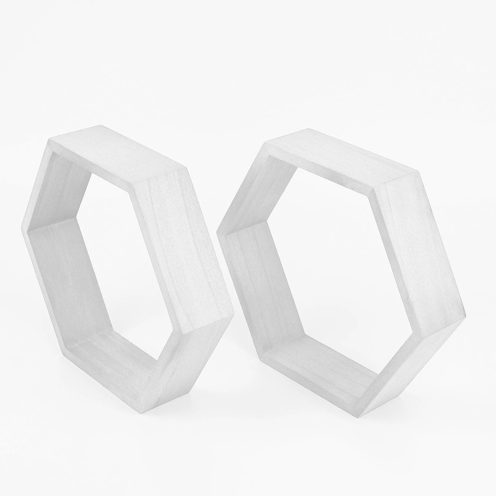 2 9 in Hexagon Geometric Wall Shelves Wood Centerpieces