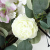 48" long Frosted Green Artificial Eucalyptus Leaves with Silk Ranunculus Flowers Vine Garland