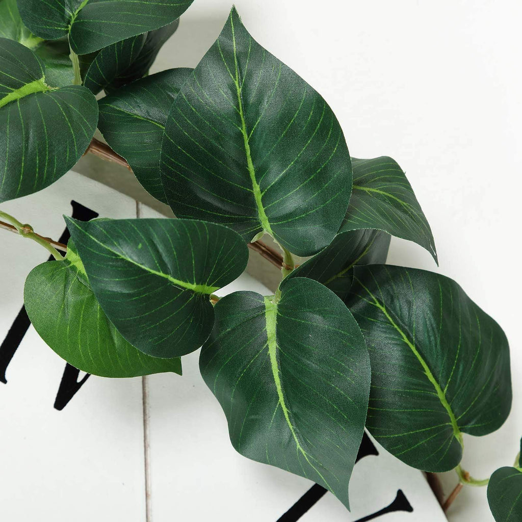 philodendron garlands 60" long Green Artificial Poplar Leaves Vine Garland