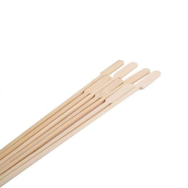 100 pcs 9.75 in long Light Brown Natural Sustainable Bamboo Paddle Skewers Cocktail Picks