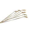 100 pcs 6 in long Light Brown Natural Sustainable Bamboo Twisted Knot Skewers Cocktail Picks