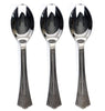 25 pcs 6.25" Silver Plastic Spoons