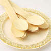 25 pcs 6.5" Natural Bamboo Spoons