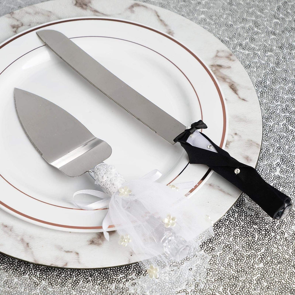 Buy AtrauX Cake Knife and Server Set , Cake Cutting Server Set, Cake Pie  Pastry Servers Serving Spatula with Pizza Cutter Wheel, Crystal Handle, for  Parties and Events (Set of 3 Pcs).