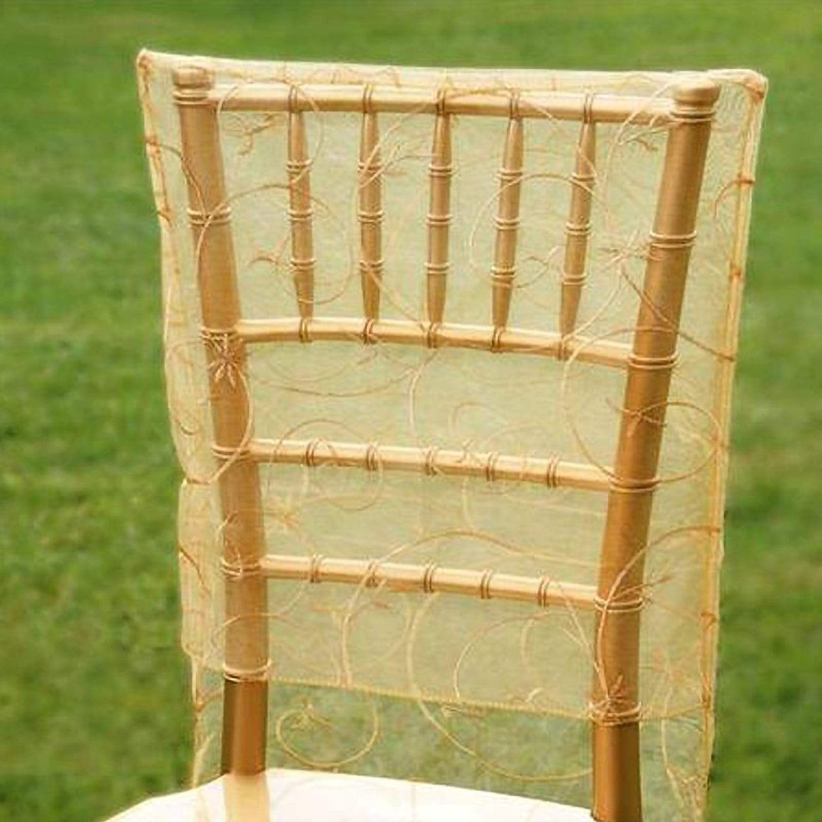 Embroidered Chiavari Chair Slipcover