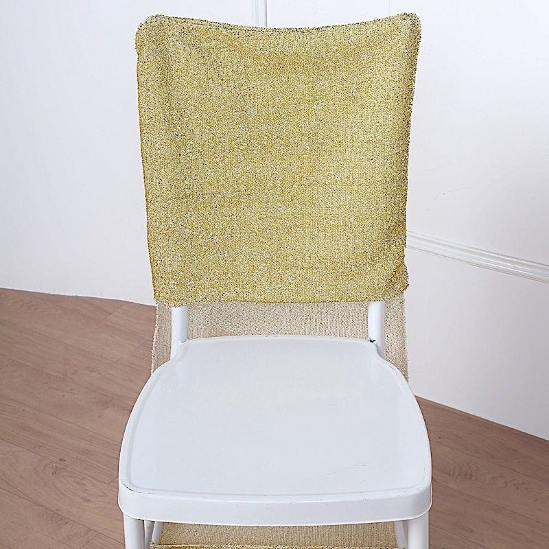 Metallic Spandex Chair Slipcover