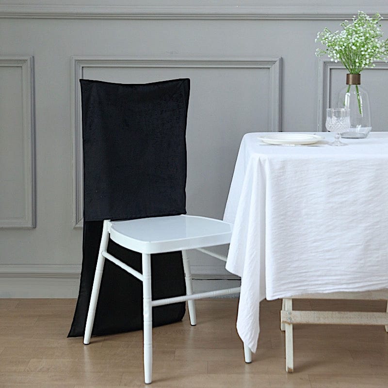 Soft Velvet Chiavari Dining Chair Back Slipcover