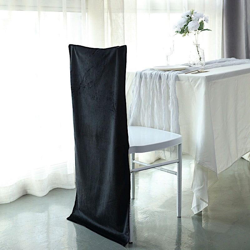 Soft Velvet Chiavari Dining Chair Back Slipcover