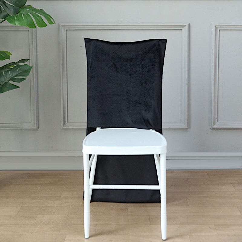 Soft Velvet Chiavari Dining Chair Back Slipcover