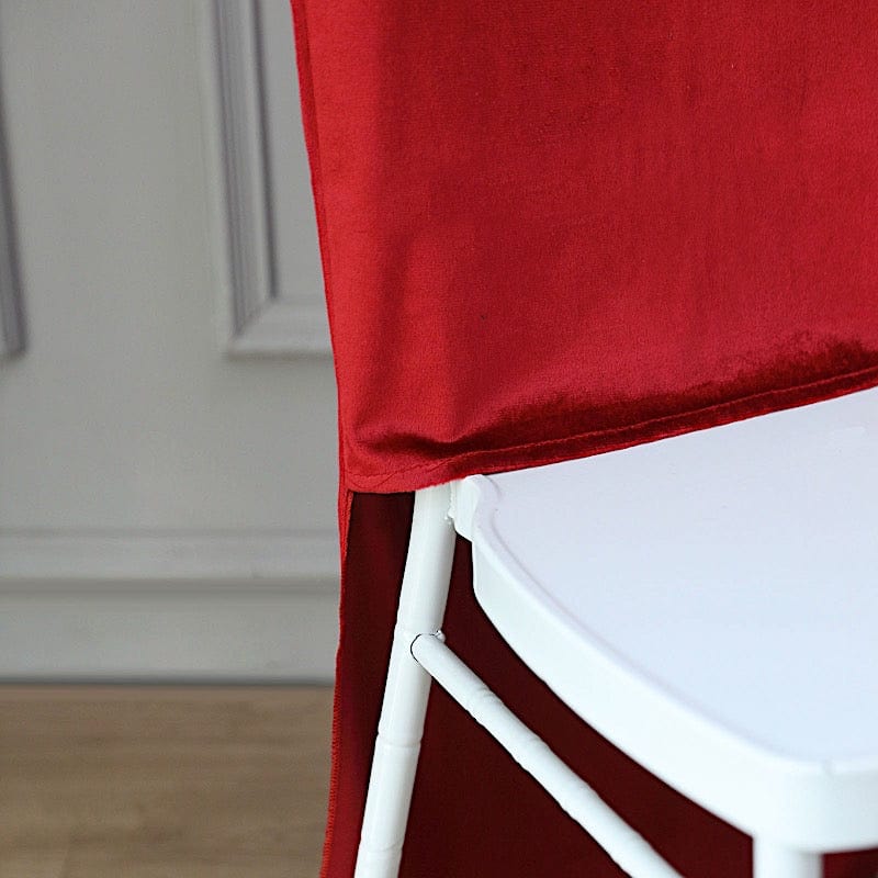 Soft Velvet Chiavari Dining Chair Back Slipcover